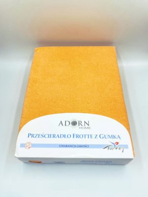 140×200 Palags ar gumiju Frotte by Adorn Home (oranžs)