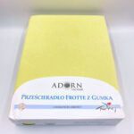 140×200 Palags ar gumiju Frotte by Adorn Home (gaiši dzeltens)