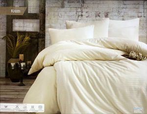 160×220 Turcijas gultas veļas komplekts by MUBUBA EXCLUSIVE COLLECTION De Lux Satin (Krem) - Image 2