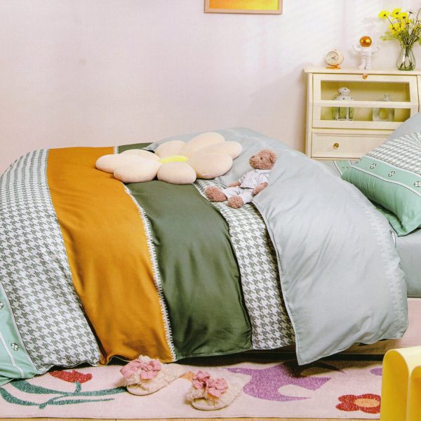 200x220 Gultas veļas komplekts by MILANO ar palagu/ 100% KOKVILNA SATĪNS