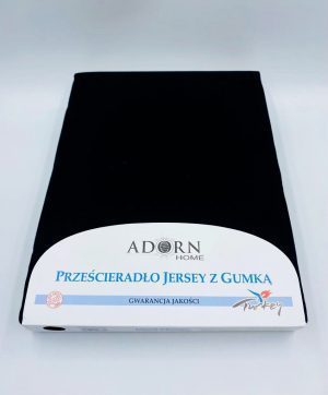 140×200 Palags ar gumiju by Adorn Home Turcija (melns) 100% kokvilna - Image 2
