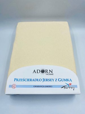180×200 Palags ar gumiju by Adorn Home Turcija (krēms) 100% kokvilna - Image 2