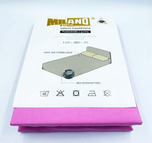 160×200 Palags ar gumiju by Milano Zone (rozā) - Image 2