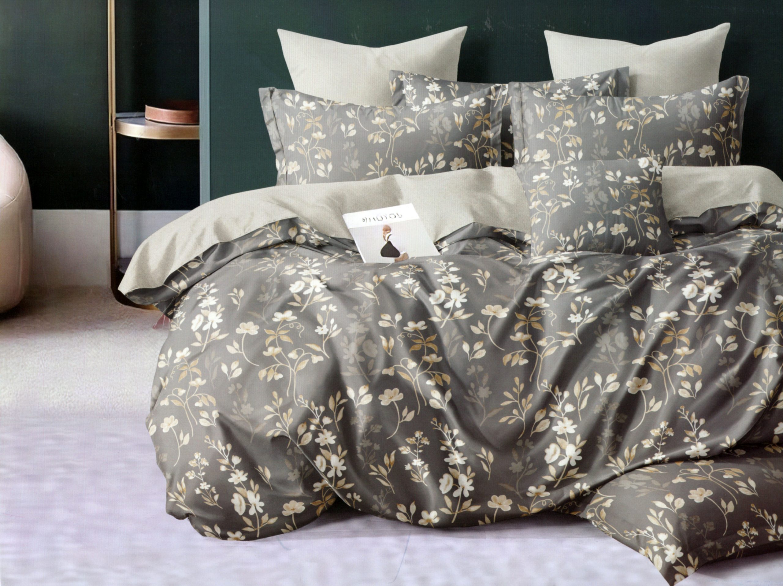 1173 180×200 Gultas veļas komplekts by Milano ar palagu/ 100% KOKVILNA SATĪNS - Image 1