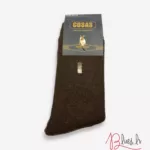 COSAS Ikdienas siltas vīriešu zeķes no angoras un aitas vilnas (brūnas)