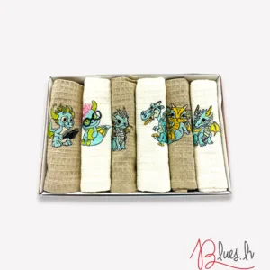 Virtuves dvielīšu komplekts Floral Coffe Dragon WAFEL Kithen Towels - Image 3