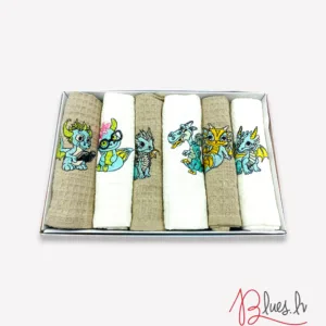 Virtuves dvielīšu komplekts Floral Coffe Dragon WAFEL Kithen Towels - Image 5