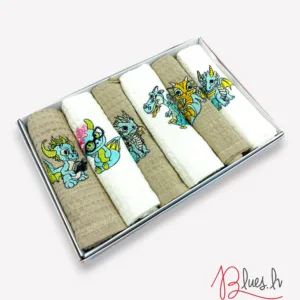 Virtuves dvielīšu komplekts Floral Coffe Dragon WAFEL Kithen Towels - Image 4