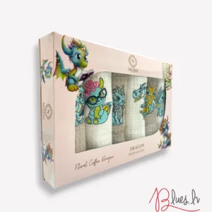 Virtuves dvielīšu komplekts Floral Coffe Dragon WAFEL Kithen Towels - Image 2
