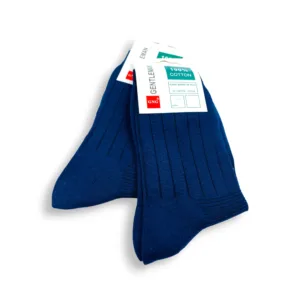 ikdienas kokvilnas vīriešu zeķes GENTLEMAN (zilas)