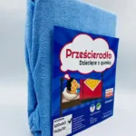 60×120 cm Bērnu kokvilnas Frotte palags ar gumiju (gaiši zils)