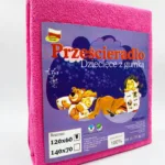 60×120 cm Bērnu kokvilnas Frotte palags ar gumiju (rozā krāsa)