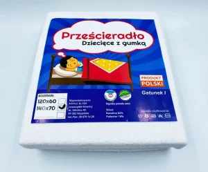 Bērnu kokvilnas palags ar gumiju Frotte 70×140 cm (balts) - Image 2