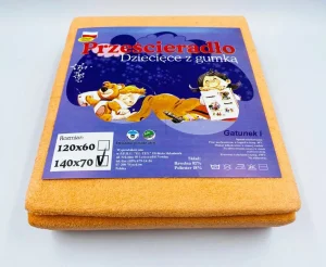 Fotte bērnu kokvilnas palags ar gumiju 70×140 cm (oranžs) - Image 2