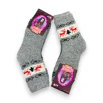 ANGORA Thermo Ikdienas siltas sieviešu zeķes no angoras vilnas (gaiši pelēkas)