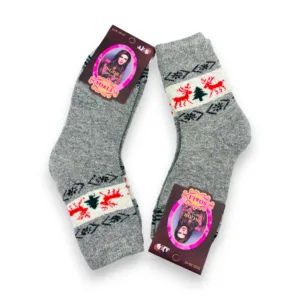 ANGORA Thermo Ikdienas siltas sieviešu zeķes no angoras vilnas (gaiši pelēkas)