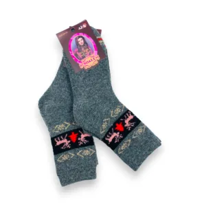ANGORA Thermo Ikdienas siltas vīriešu zeķes no angoras vilnas (pelēkas)