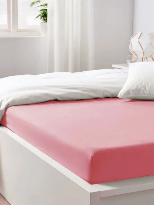 Lux klases palags ar gumiju by Collection World/ 100% Kokvilna (maigi rozs)