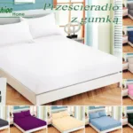90×200 Palags ar gumiju by Fashion Home Textiles / 100% kokvilna satīns (balts)