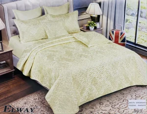 Gultas pārklājs Elwey ar dekoratīvām spilvendrānām