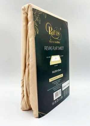 90×200 Palags ar gumiju by Paris Home Textiles (bēšs)