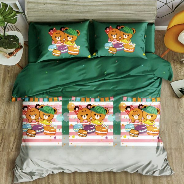 140×200 Bērnu gultas veļas komplekts by Milano ar palagu/ 100% KOKVILNA SATĪNS