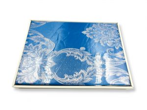 160×200 LUKS Klases Zīda gultas veļas komplekts ar palagu (zils) - Image 6