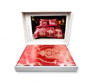 160×200 LUKS Klases Zīda gultas veļas komplekts ar palagu (bordo) - Image 5