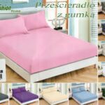 200×220 Palags ar gumiju by Fashion Home Rose /100% KOKVILNA SATĪNS