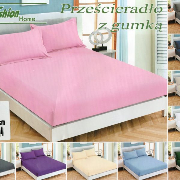 200×220 Palags ar gumiju by Fashion Home Rose /100% KOKVILNA SATĪNS