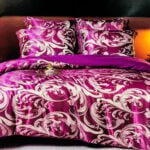 160×200 LUKS Klases Zīda gultas veļas komplekts ar palagu (violets)