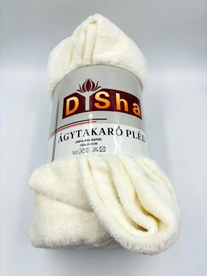 Plīša pleds 150x200 cm (balts) - Image 3