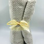 Plīša pleds 160x200 cm (gaiši pelēks)