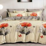 160×200 Gultas veļas komplekts by MILANO ar palagu/ 100% KOKVILNA SATĪNS