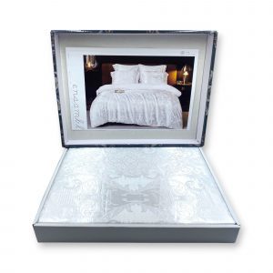 200×220 LUKS Klases Zīda gultas veļas komplekts ar palagu (balts) - Image 2