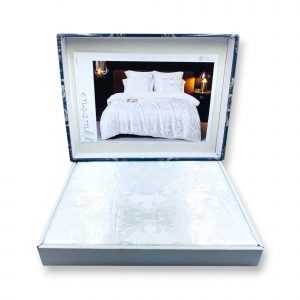 200×220 LUKS Klases Zīda gultas veļas komplekts ar palagu (balts) - Image 3