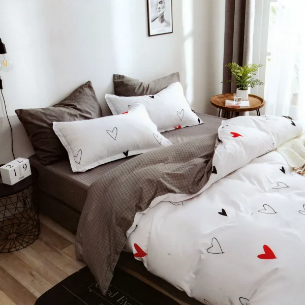 160×200 Gultas veļas komplekts LUNA HOME ar palagu/ 100% KOKVILNA SATĪNS