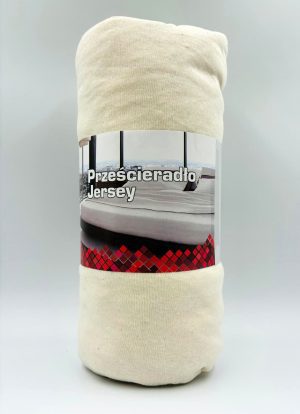 180×200 Trikotāžas palags ar gumiju Jersey 100% kokvilnas (šampanieša) - Image 2