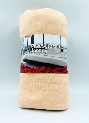 200×220 Trikotāžas palags ar gumiju Jersey 100% kokvilnas (Gaiši oranžs) - Image 2