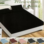 90×200 Palags ar gumiju by Fashion Home Textiles / 100% kokvilna satīns (melns)