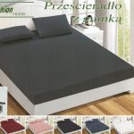 90×200 Palags ar gumiju by Fashion Home Textiles / 100% kokvilna satīns (zils)