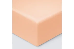 160×200 Lux klases palags ar gumiju by Collection World/ 100% Kokvilna satīns (persiku) - Image 2