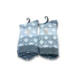 ALPACA vilnas sieviešu zeķes vidēja biezuma (gaiši pelēkas)