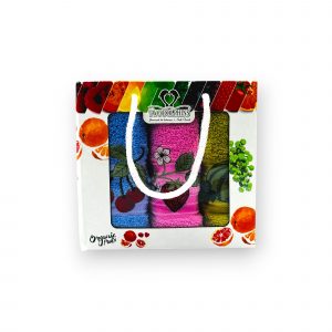 Virtuves dvielīšu dāvanu komplekts  3 gab. – 100% kokvilna, Turcija, Organic Fruits - Image 4