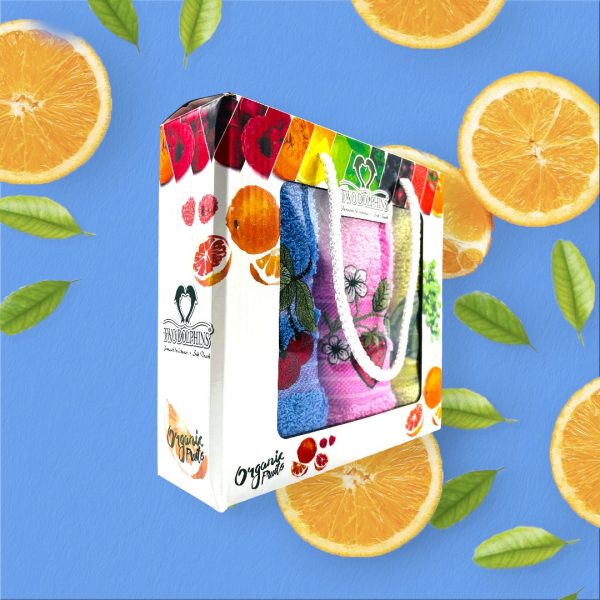 Virtuves dvielīšu dāvanu komplekts  3 gab. – 100% kokvilna, Turcija, Organic Fruits