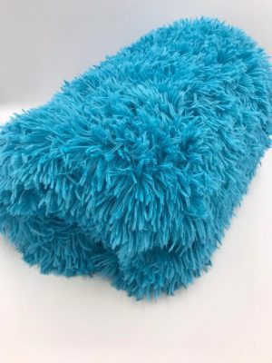 220×240  Pūkains gultas pārklājs-pleds (tirkīza) - Image 3