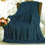 220×240  Pūkains gultas pārklājs-pleds (jūras vilņa krāsa)