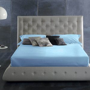 Palags ar gumiju Cotton World 160×200 +25 cm 100% kokvilna Premium kvalitāte/gaiši zils