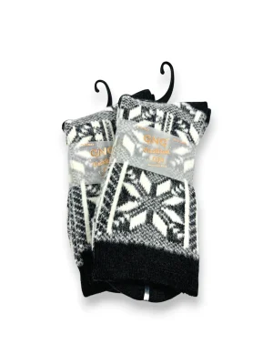 ALPACA vilnas sieviešu Thermo zeķes vidēja biezuma (melnas)