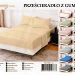 160×200 Palags ar gumiju Luxury Home /100% kokvilna satīns (dzeltens)